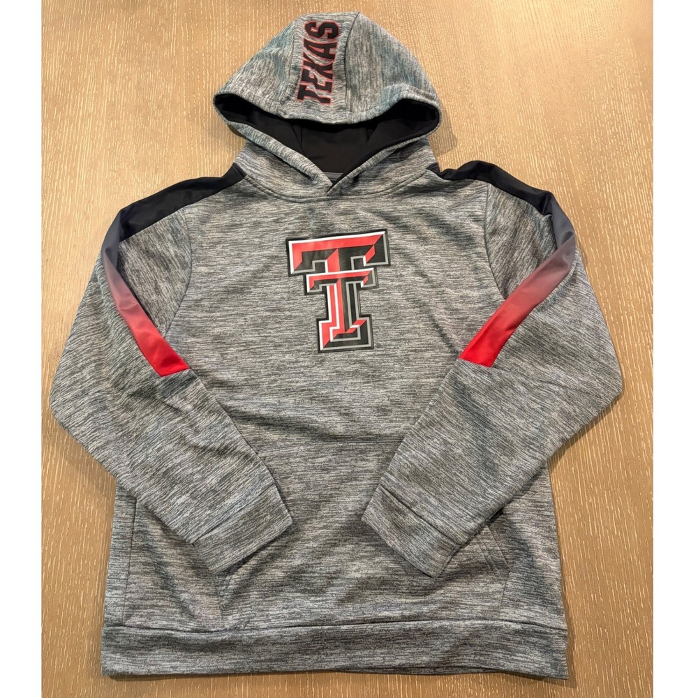 Colosseum Youth Texas Tech Red Raiders Hoodie Gray XL 20 Sweatshirt NCAA